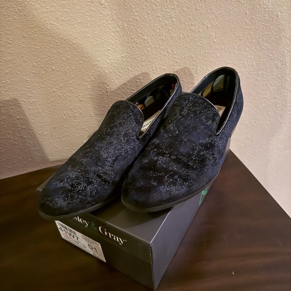 Paisley & Gray Men's Blue Loafers tux party dress shoes - Picture 4 of 6